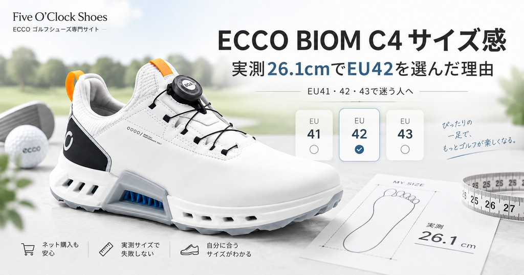 ECCO BIOM C4のサイズ感は大きめ？実測26.1cmでEU42を選んだ理由と選び方