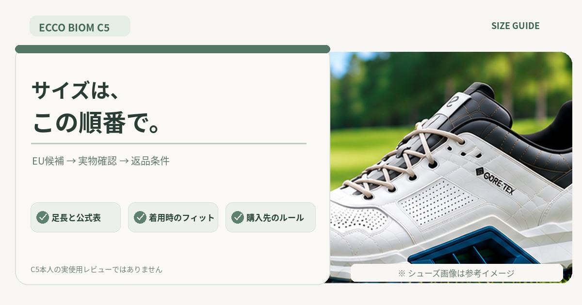 ECCO BIOM C5のEU候補から試着と返品条件の確認までの判断手順